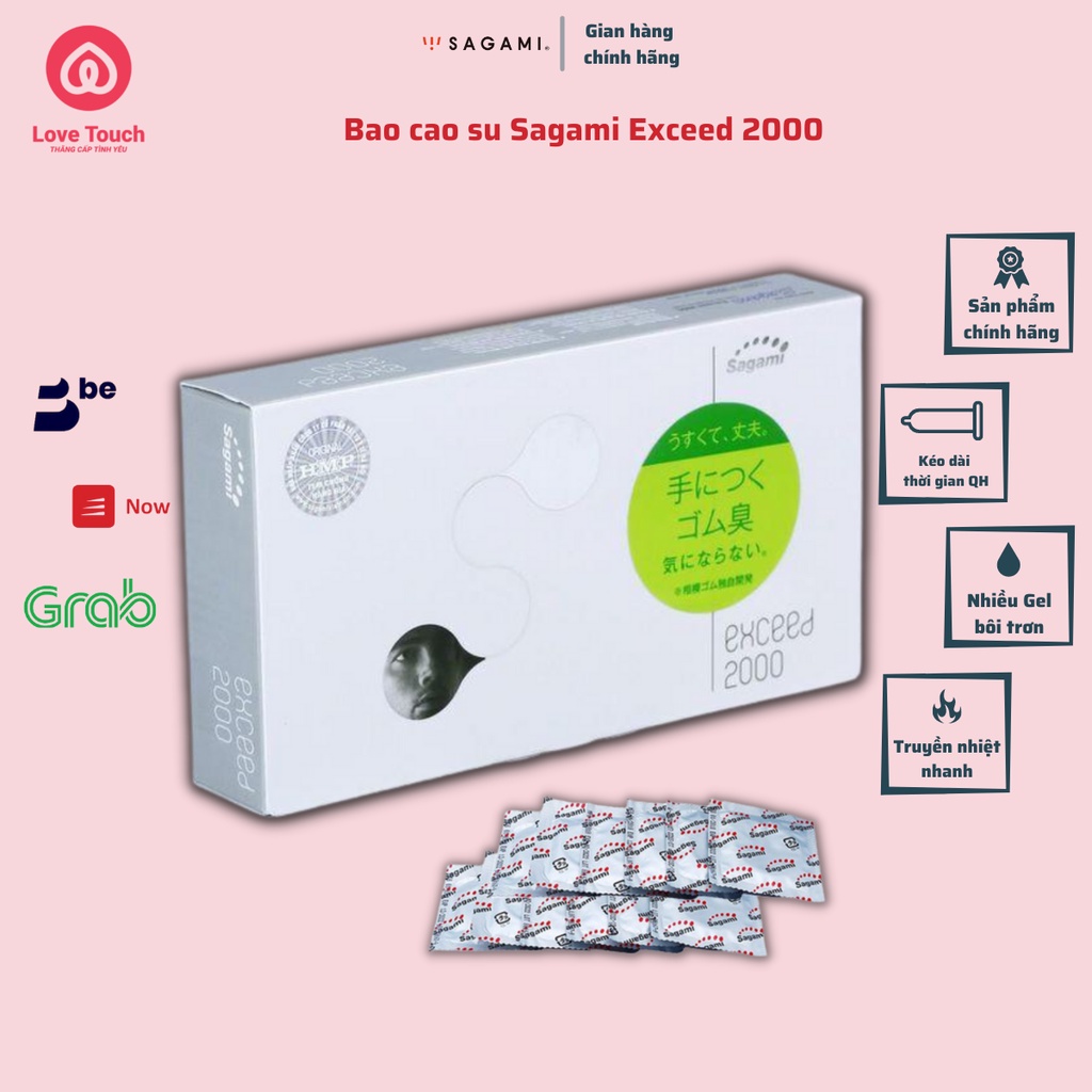 Bao cao su siêu mỏng sagami Exceed 2000 bcs kéo dài thời gian quan hệ - LOVETOUCH