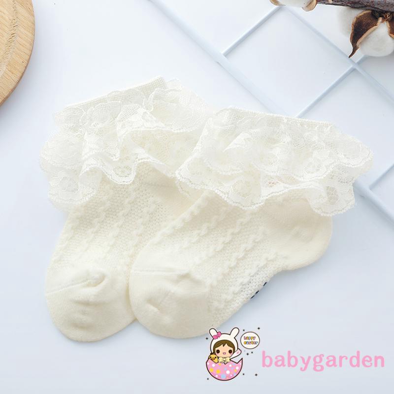 Vớ cotton phối ren cho bé gái