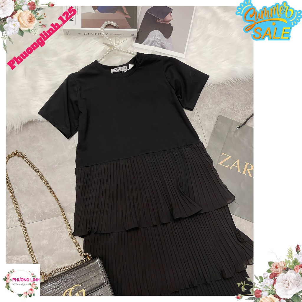 VÁY ĐEN DẬP LY 3 TẦNG CHO NỮ | BigBuy360 - bigbuy360.vn