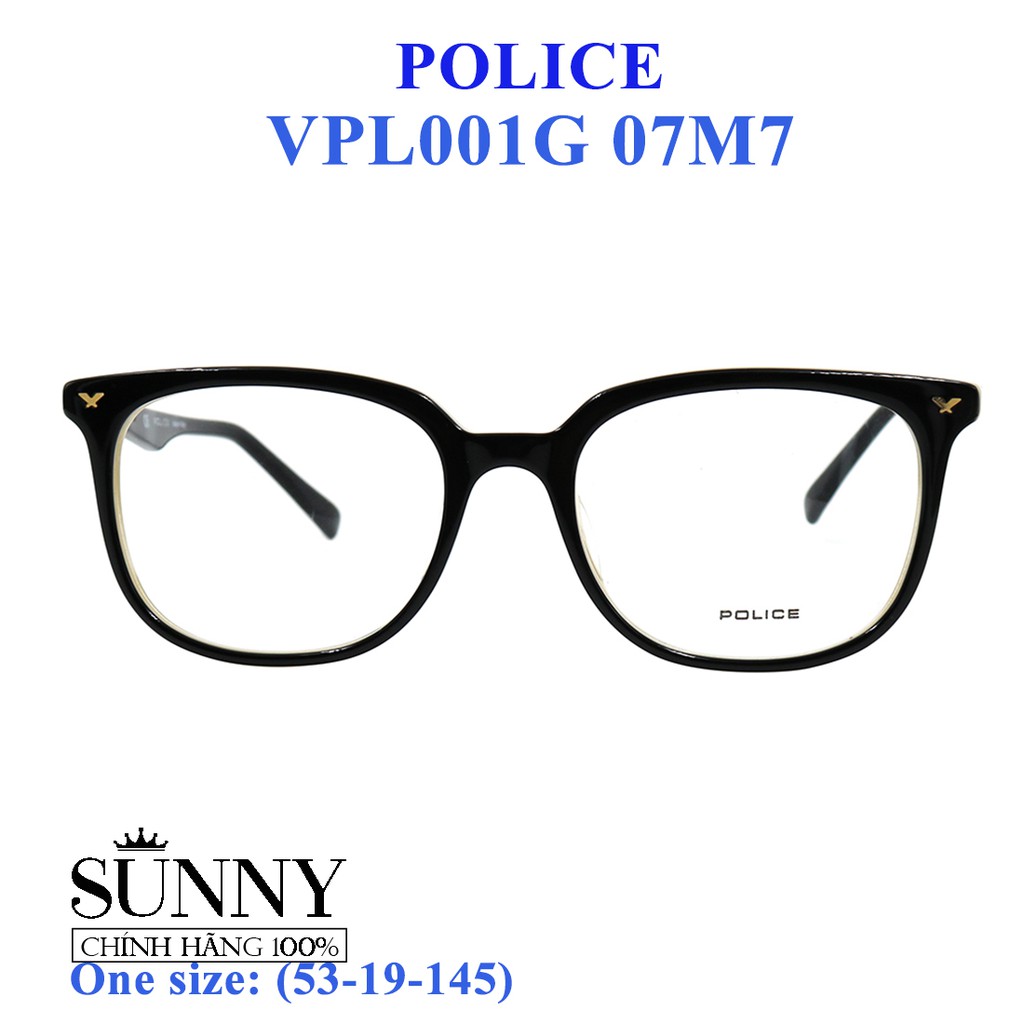 Gọng kính thời trang chính hãng nhiều màu Police VPL001G, thiết kế dễ đeo bảo vệ mắt