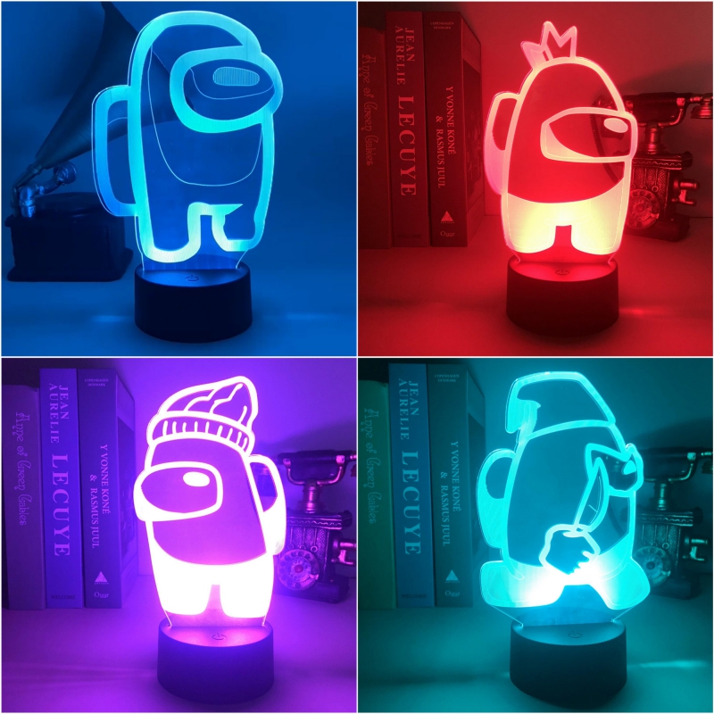 Đèn Ngủ Để Bàn Hình Đèn Led 3d Độc Đáo Trang Trí Nhà Cửa / Tiệc Giáng Sinh