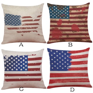 Vỏ Áo Gối Sofa Trang Trí Hình Lá Cờ Mỹ