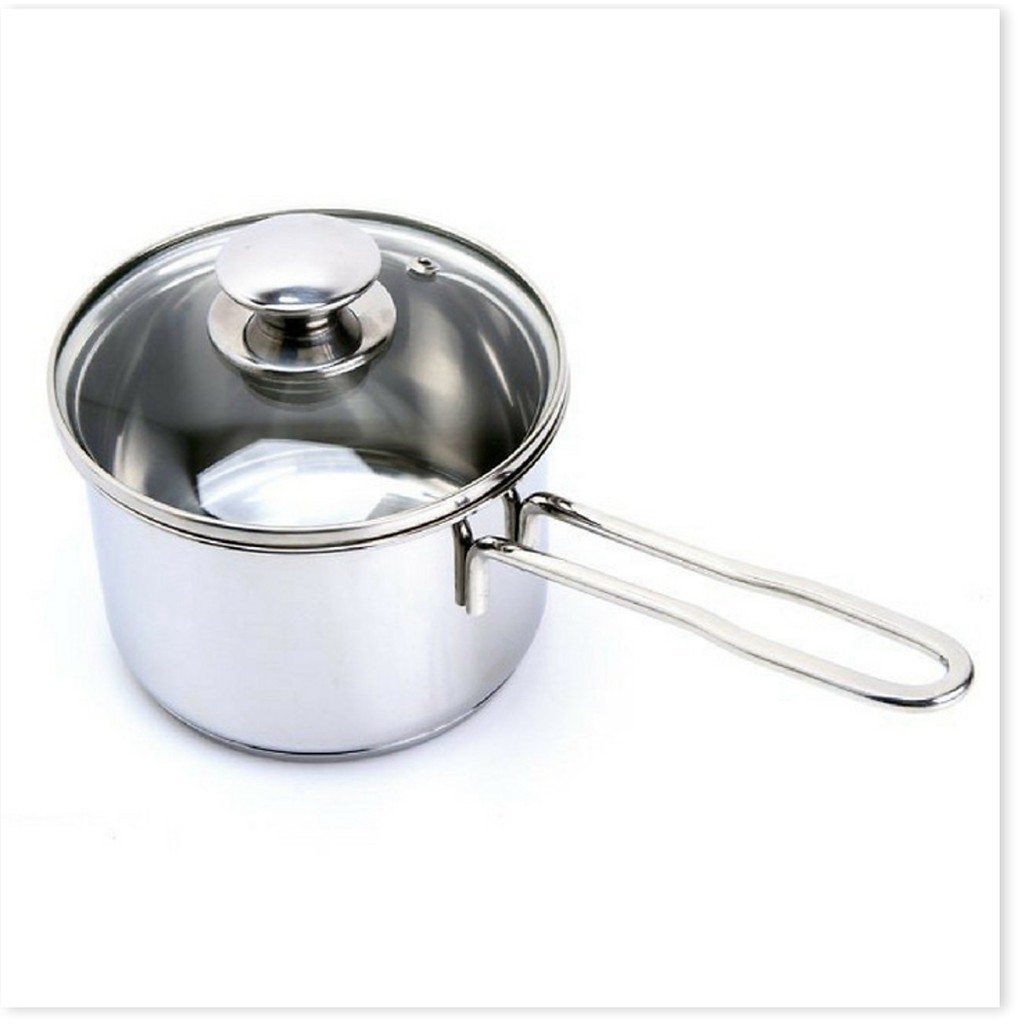 Quánh inox 12cm nắp kính