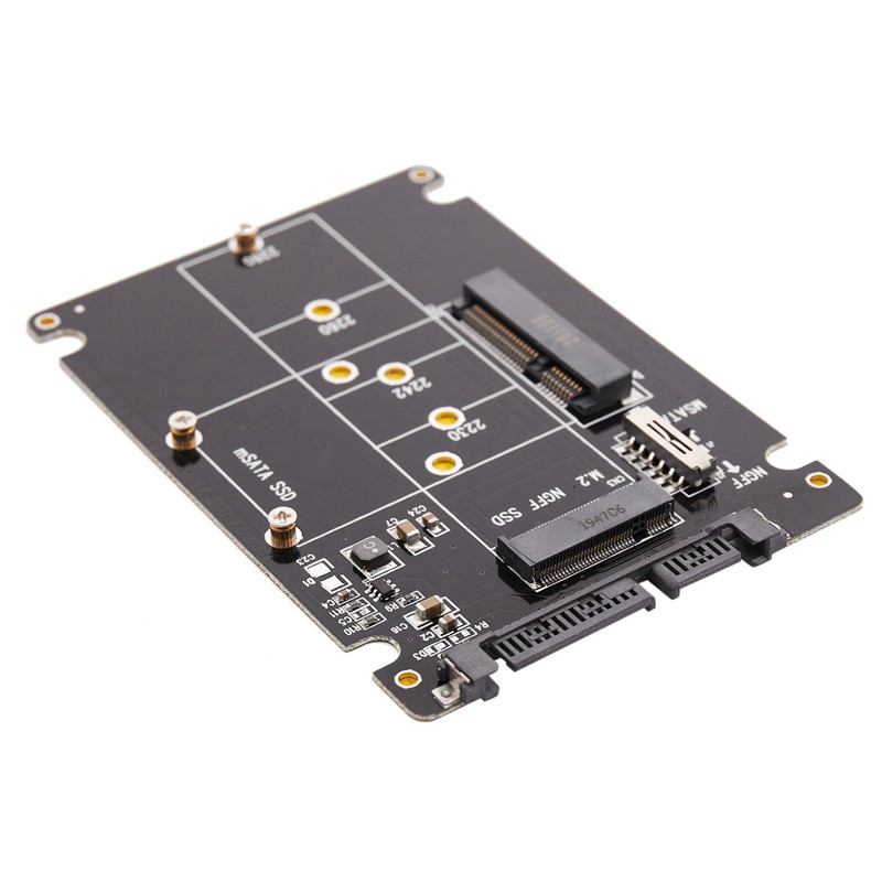 Card Chuyển Đổi 2 Trong 1 Ngff M.2 B + M Key Pci-E Hoặc Msata Ssd Sang Sata Iii | BigBuy360 - bigbuy360.vn