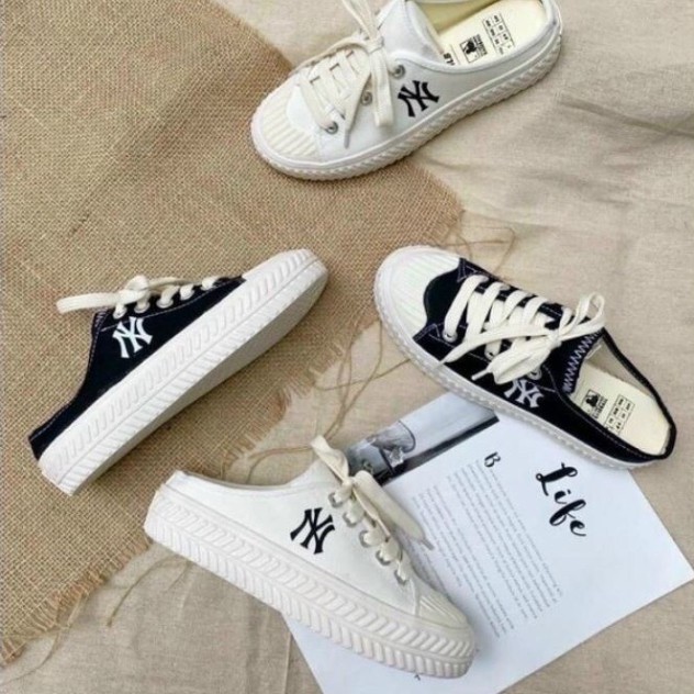 🎁 SOCK 🎁 Giày Sục Ny Đạp Gót Màu Trắng Chữ Đen, Sục Ny, Sục 𝐌𝐋𝐁 Đạp Gót Bản Đẹp , Hàng Full Box + Bill , Miễn Phí V | BigBuy360 - bigbuy360.vn