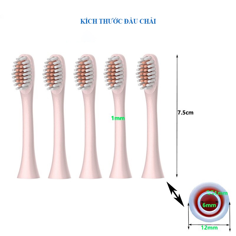 Bàn chải điện Đầu bàn chải đánh răng điện ATETA sonic X2 X3 cao cấp AT24