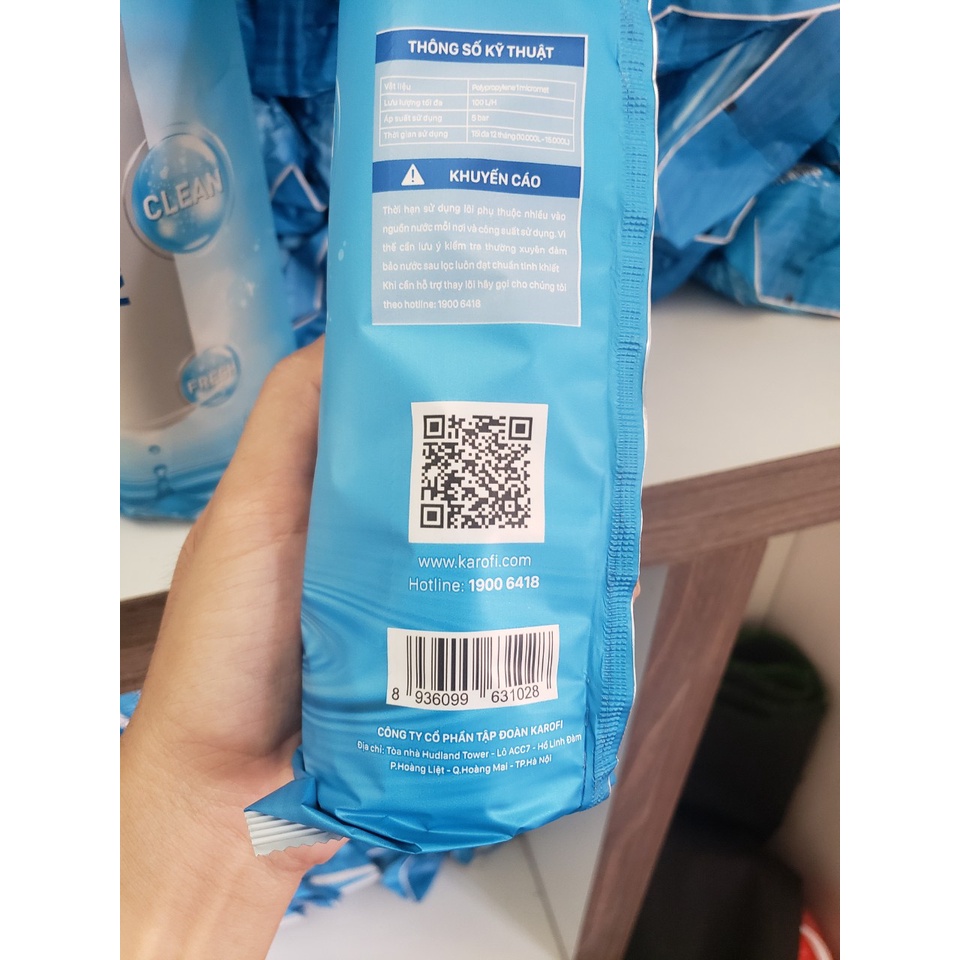 Lõi Lọc Nước Karofi Số 1 (3 Lõi)-10 inch-PP 5 Micron (Dùng cho các máy lọc nước RO)