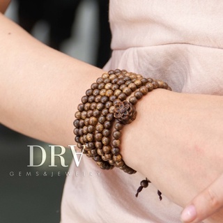 Vòng tay trầm hương nữ chuỗi hạt gỗ tốc mix charm hoa sen 4mm 6mm