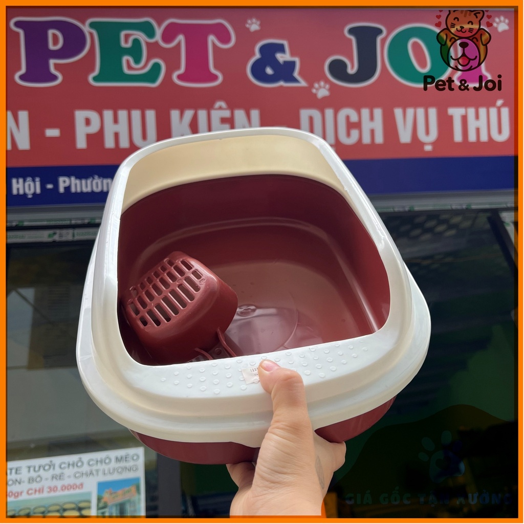 Khay vệ sinh mèo ,Chậu Đựng Cát Vệ Sinh Cho MèoTặng kèm xẻng  - PET&amp;JOI