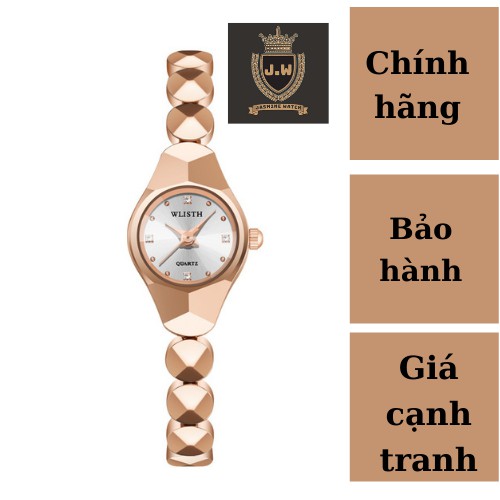 Đồng hồ đeo tay nữ, đồng hồ nữ dây kim loại WLISTH mặt tròn, sang trọng, cao cấp, chống thấm nước/S950