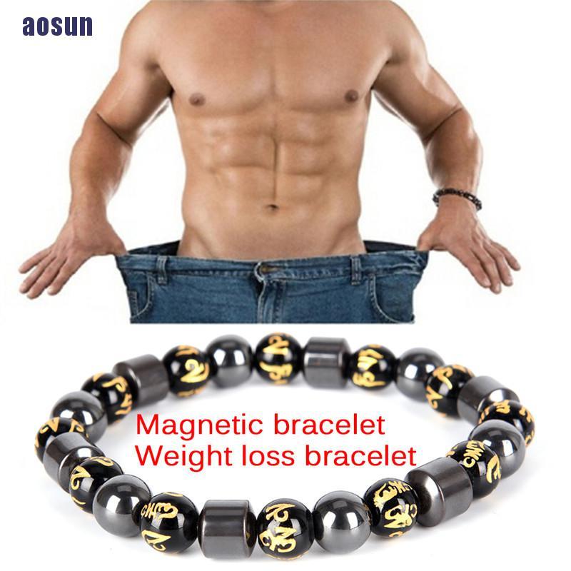 (Hàng Mới Về) Vòng Tay Chuỗi Hạt Đá Hematite Giảm Cân Chăm Sóc Sức Khỏe