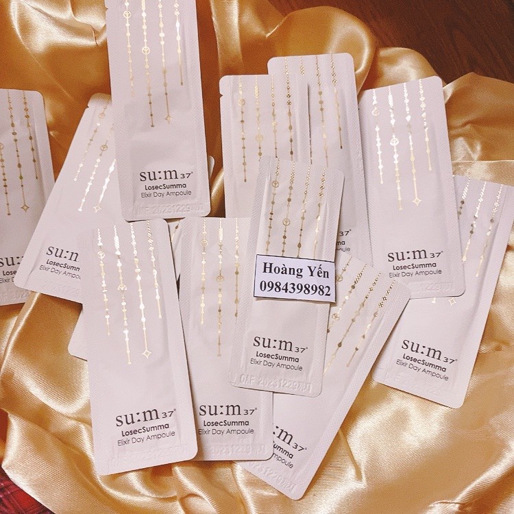 [10 gói] Tinh chất vàng Su:m 37 Losec Summa Elixir Day Ampoule - Tinh chất vàng ban ngày S:um37