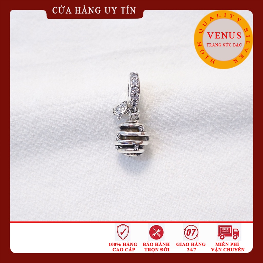 [Charm bạc 925 cao cấp] Charm tổ ong- Mã sản phẩm VENUSBEE