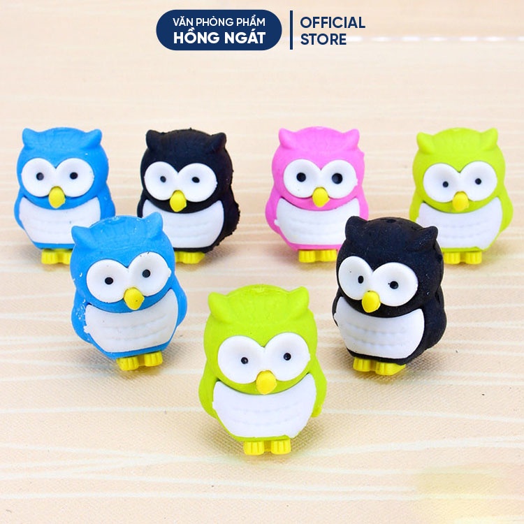 Tẩy bút chì hình cú mèo, đồ dùng học tập dễ thương cute giá rẻ làm quà tặng học sinh văn phòng phẩm T07