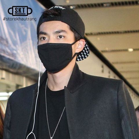 Khẩu Trang BAD BOY VẢI ĐEN TRƠN Hàn Quốc | Khẩu Trang Đen Chống Bụi | BigBuy360 - bigbuy360.vn