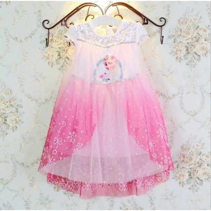 ĐẦM DỰ TIỆC CÔNG CHÚA ELSA CHO BÉ