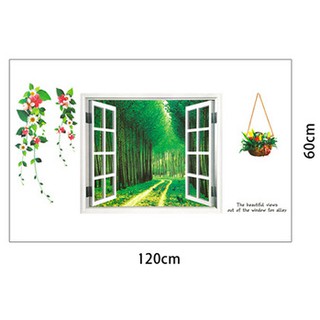 Decal Dán Tường 3D Cửa Sổ
