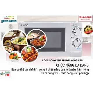R-209vn-sk - lò vi sóng sharp 20l – bảo hành chính hãng 12 tháng