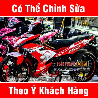 Tem Trùm Exciter 150 Trắng Đỏ Duke