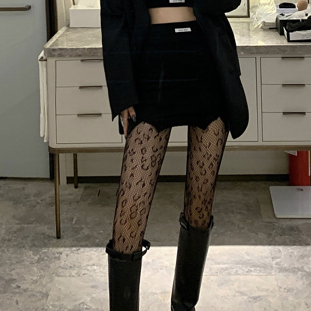 Quần Tất Lưới Họa Tiết Da Báo Quyến Rũ Cho Nữ