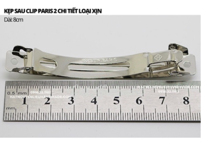 Kẹp sau clip paris 2 chi tiết loại xịn dày. Dài 8cm, 10cm