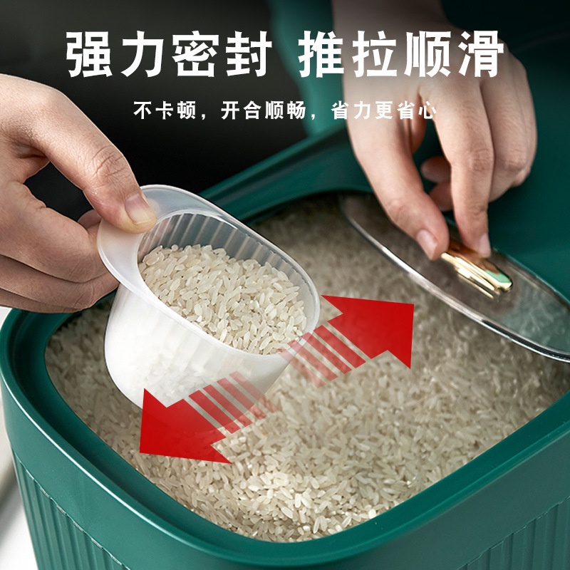 Thùng đựng gạo thông minh 10kg nắp trượt Doron sang trọng