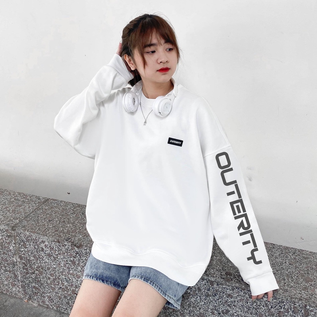 Áo Sweater Form Rộng Unisex Tay Bồng Nam Nữ Mặc Được Chất Nỉ Bông Hàng Xuất Dày Đẹp Không Bai, Không Xù N341