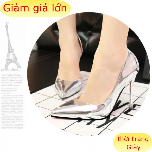 Giày Cao Gót Nữ 10cm Mũi Nhọn Thời Trang