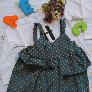 Set đầm chấm bi cho bé gái 1-5T