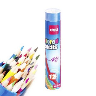 Hộp bút chì màu Deli siêu mịn rõ màu cho bé
