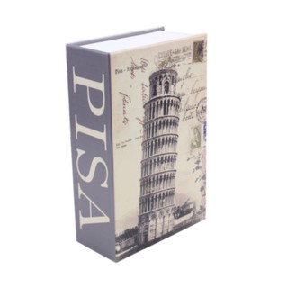 Két sắt mini giả sách khóa số Tháp Pisa - Size lớn