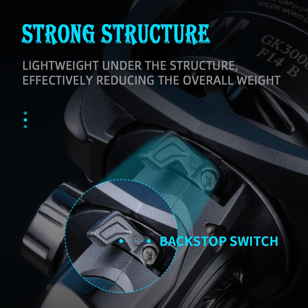 Máy Câu Cá BKAK 5.2:1 1000-4000 Drag 7kg Chất Lượng Cao