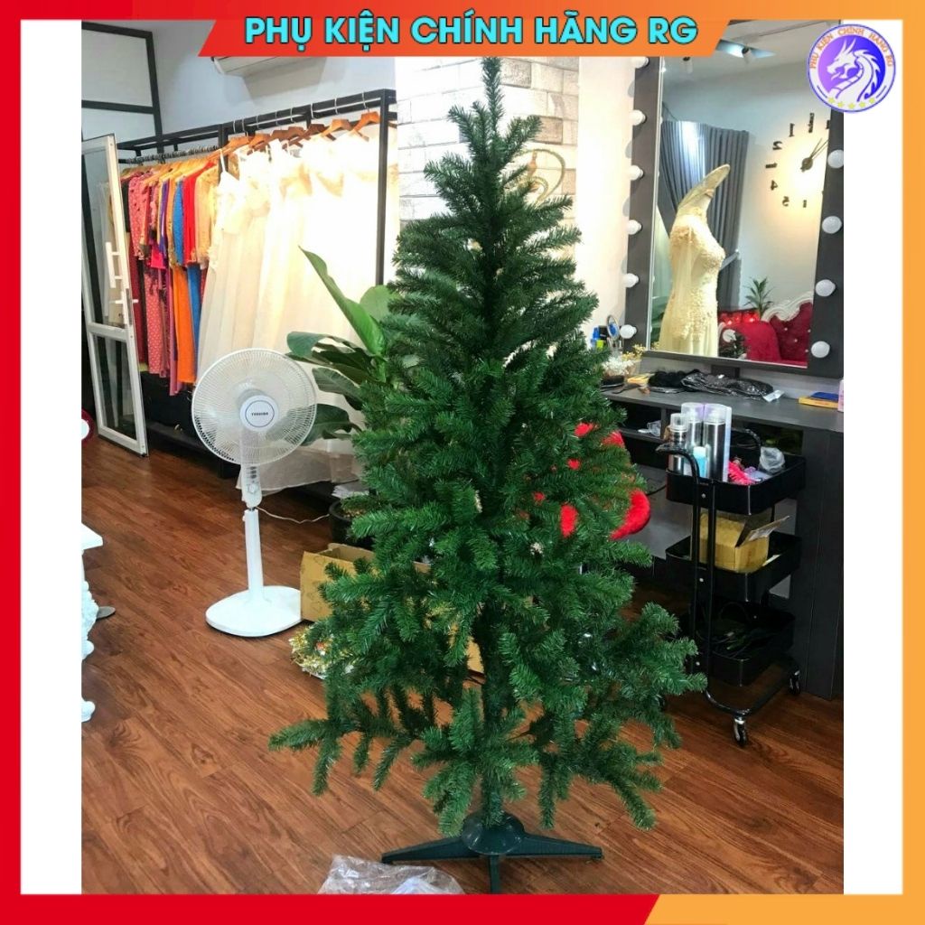 Cây thông noel 1m5 tặng ngôi sao đỉnh và dây kim tuyến cây thông trang trí giáng sinh siêu đẹp ảnh thật tự chụp