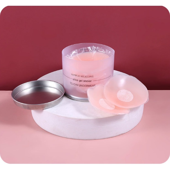 Miếng dán ngực silicon dán ti Hộp 5 cặp sử dụng nhiều lần HeeS9990
