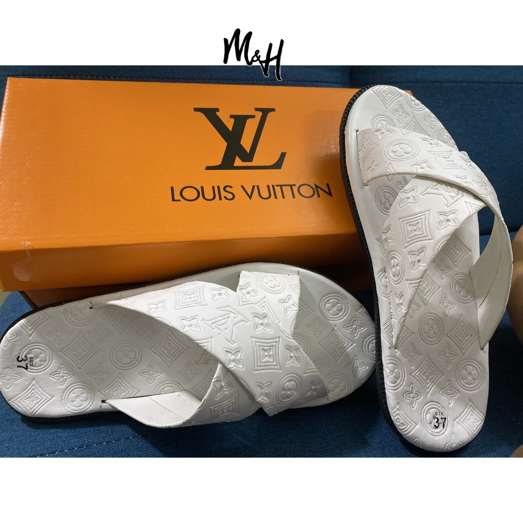 Dép Quai Chéo L.V Nam, Nữ, Unisex Thiết Kế Thời Trang Cao Cấp,Siêu Êm & Siêu Chất Lượng