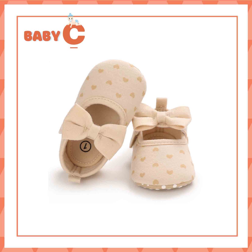 Giày tập đi cho bé chống trượt siêu nhẹ chất liệu cotton 100% tự nhiên thoáng mát cho bé-BaByC