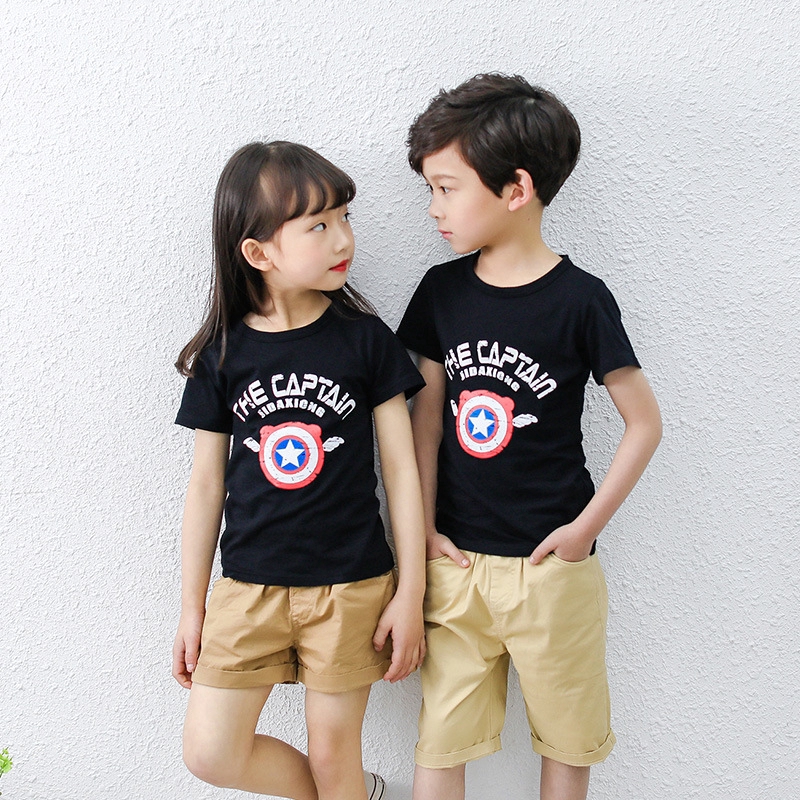 Áo Thun Tay Ngắn In Hình Dễ Thương Cho Bé