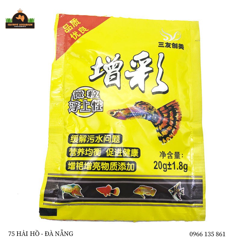 THỨC ĂN CÁM CÁ BẢY MÀU GÓI VÀNG