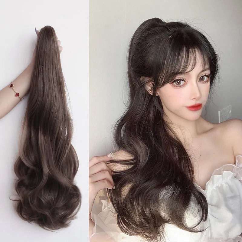 Tóc Giả Đuôi Ngựa Xoăn Dài Thời Trang Dành Cho Nữ