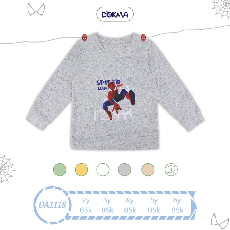 Áo dài tay cổ tròn bé Trai dokma (2-6y)DA1118