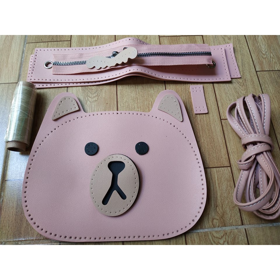 Túi tự làm nguyên liệu làm túi handmade Balo Gấu có video hướng dẫn Kawaii_Handmade