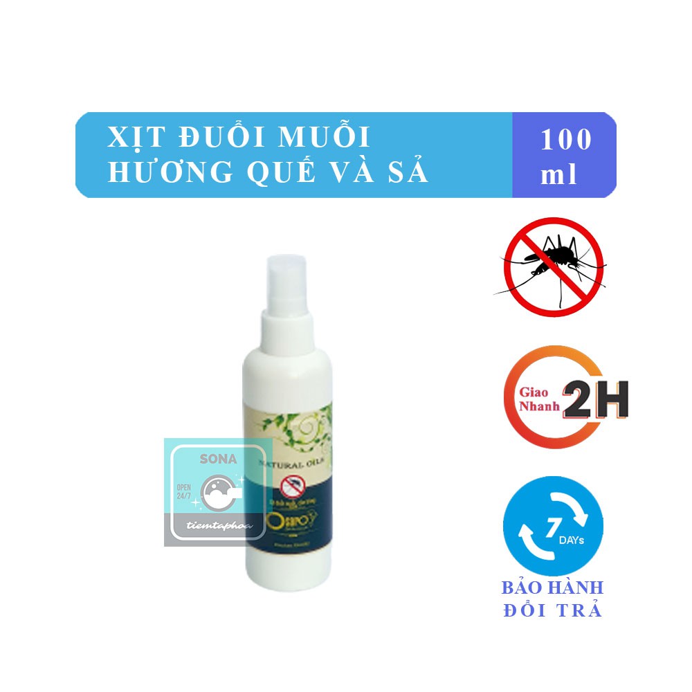 Xịt đuổi muỗi đuổi côn trùng hương Sả Chanh, Sả Java dễ chịu xua côn trùng khử khuẩn nấm mốc 50ml/100m TIỆM TẠP HOÁ