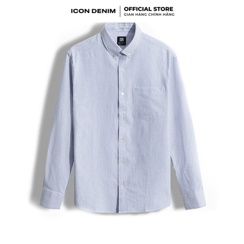 Áo Sơ Mi Oxford Nam ICON DENIM Tay Dài Có Túi Sọc | BigBuy360 - bigbuy360.vn