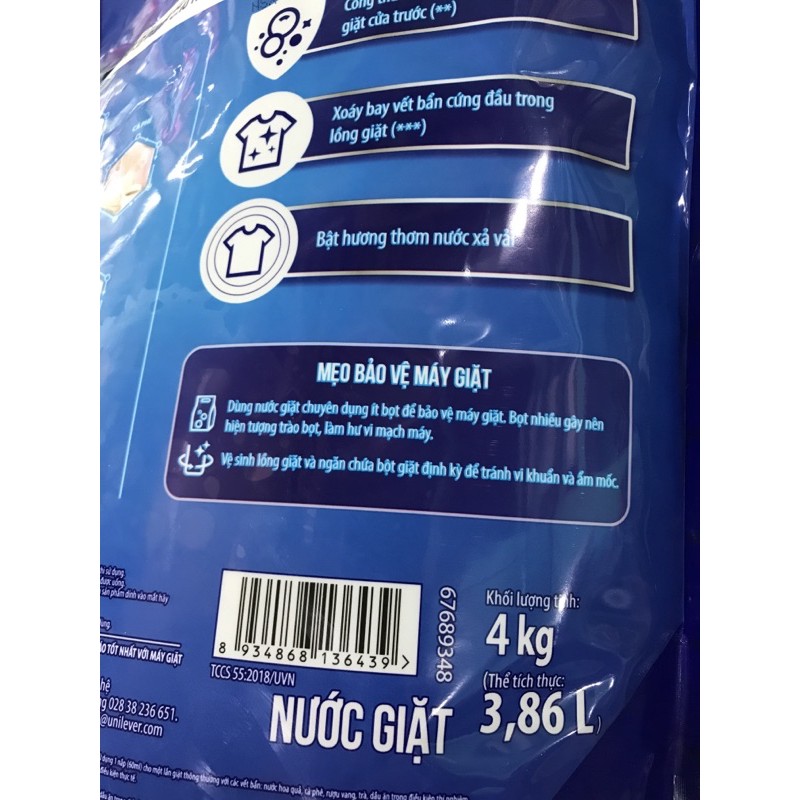 Nước Giặt OMO Chuyên Dụng Dành Cho Máy Giặt Cửa Trước 4KG