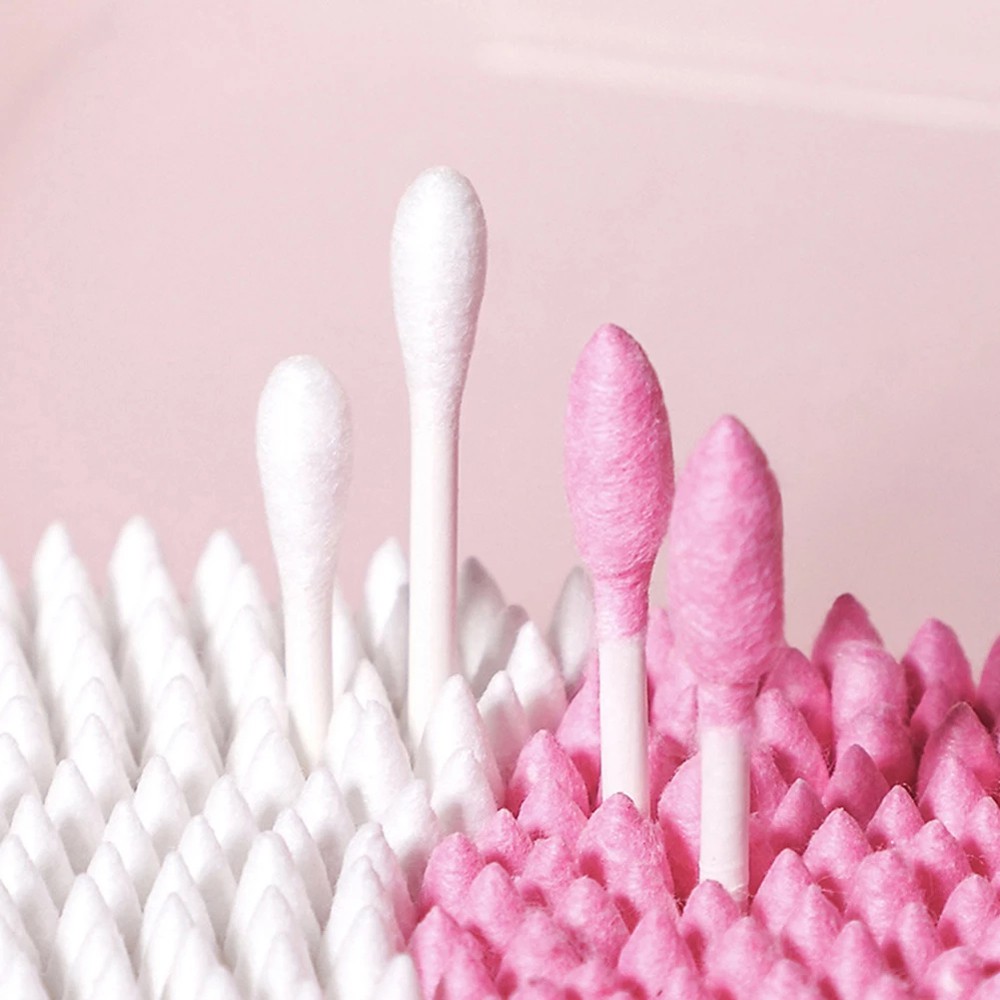 Set 100/ 200/ 300 Tăm Bông Từ Cotton Dùng Một Lần Tiện Dụng