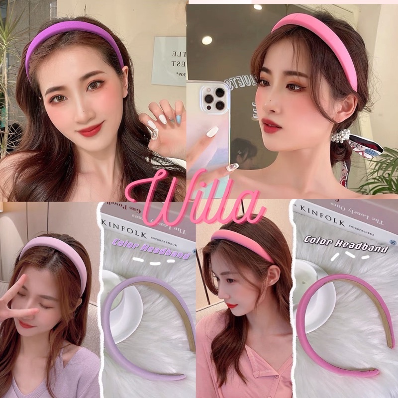 Băng Đô Cài Tóc Bằng Xốp 16 Màu  - Willa