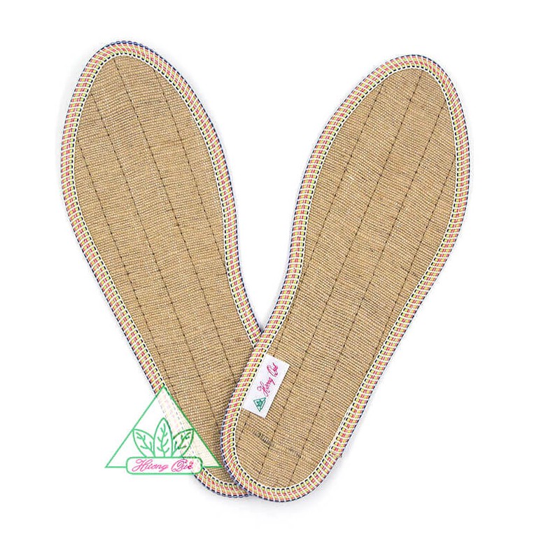 Lót giày sợi đay Hương Quế CI-08 vải dệt từ sợi đay, vải cotton, bột quế giúp êm chân, khử mùi và cải thiện sức khoẻ