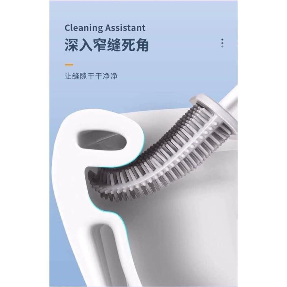 Chổi Cọ Bồn Cầu Nhà Vệ Sinh Tolet Bằng SiliCon Có Giá Đựng Dán Tường Siêu Chắc Chắn