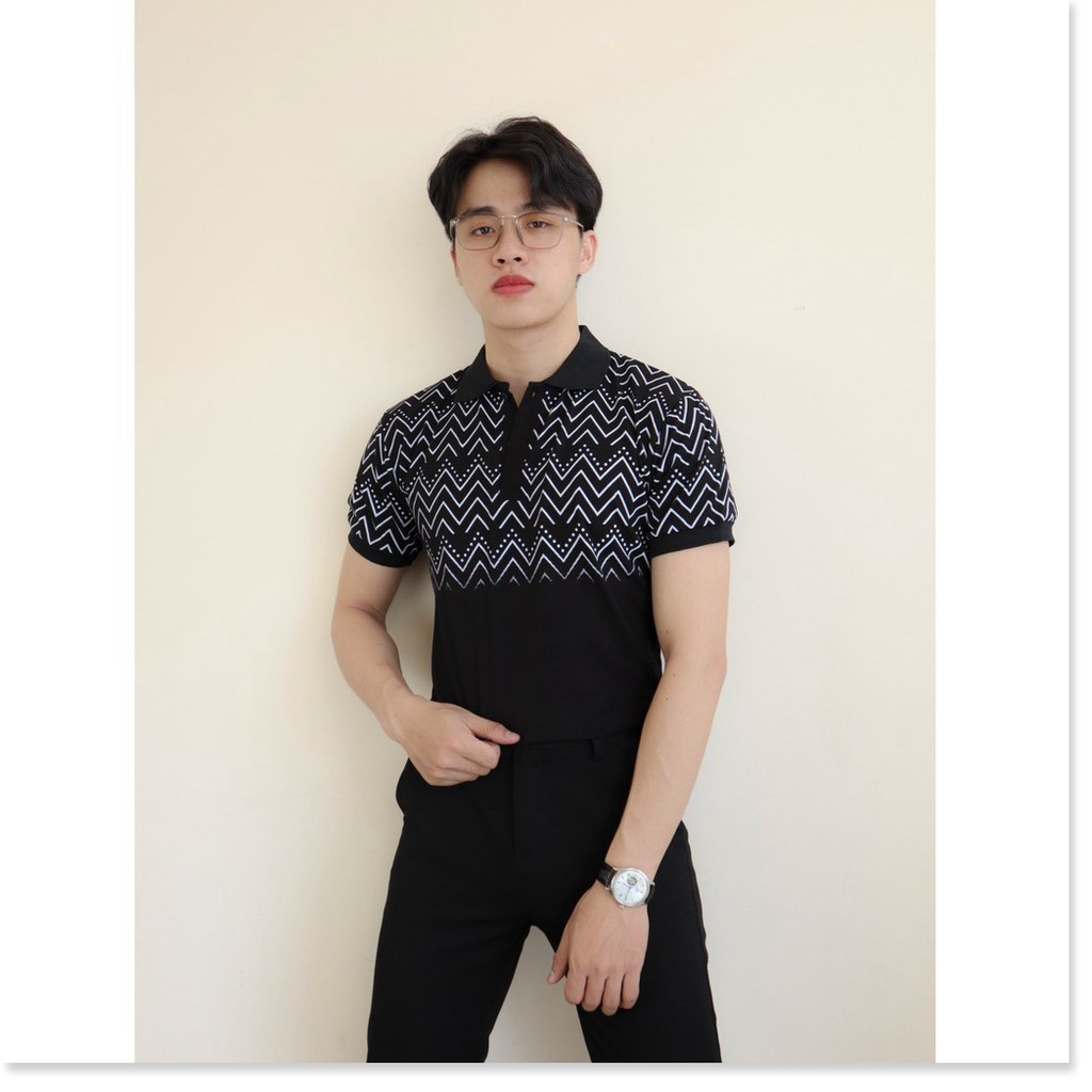 Áo thun cổ trụ ngắn tay phong cách lịch lãm KME FASHION