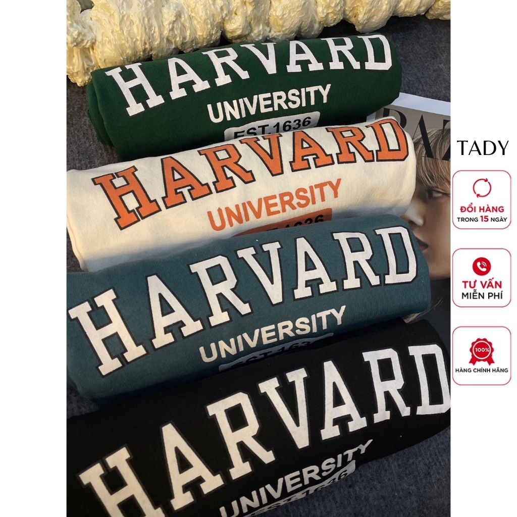 Áo Thun HARVARD 3158 Chất Cotton Khô From Rộng Dày Dặn Cho Nam Nữ